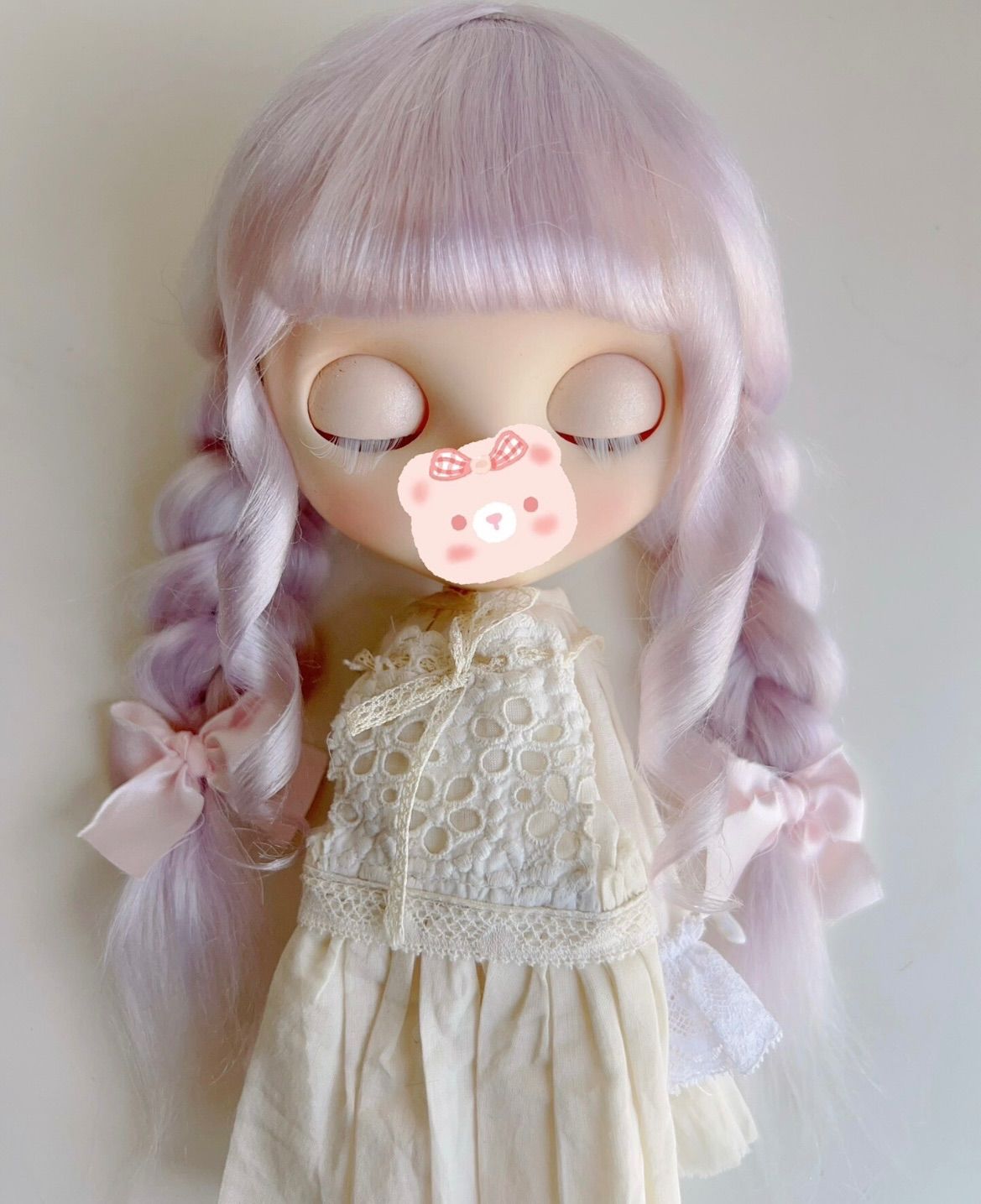 倉庫整理即納品❀ ブライス ウィッグ モヘアウィッグ 海外作家 ラベンダー