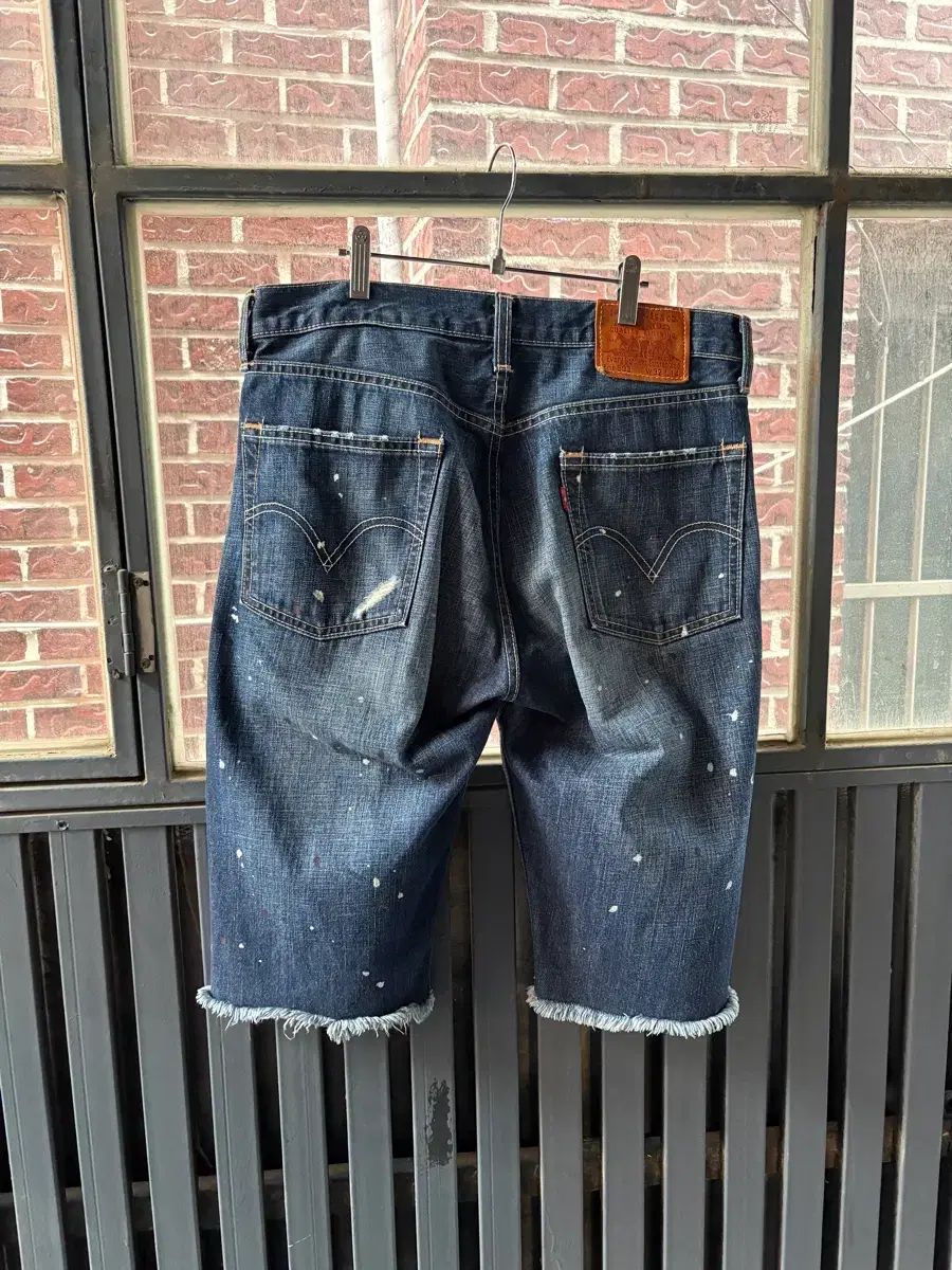 (32) LEVIS ヴィンテージ リーバイス 503 ペインティング デストロイ デニム ショーツ ハーフパンツ