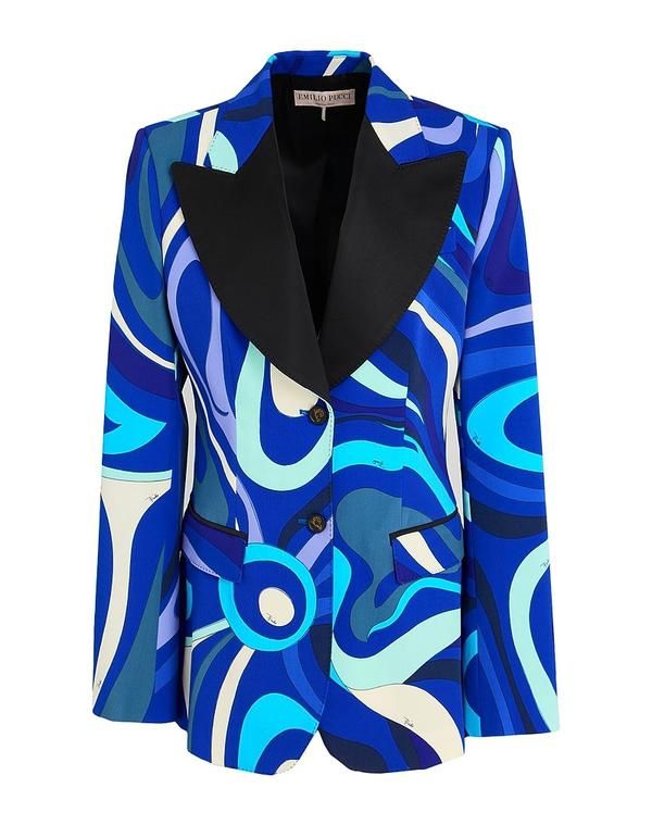 プッチ レディース アウター ジャケット・ブルゾン テーラードジャケット PUCCI Blue ブルー