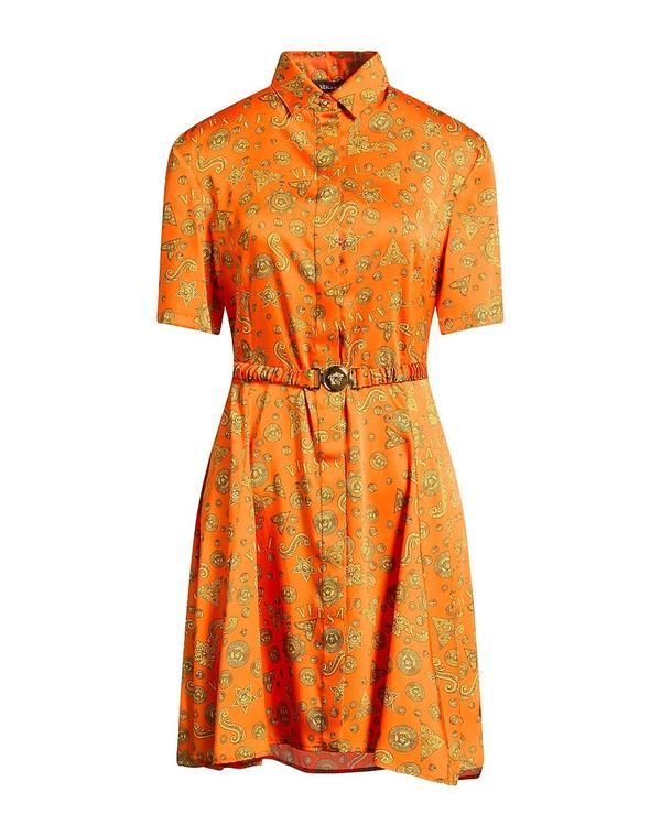 ヴェルサーチ レディース トップス ワンピース シュミーズドレス VERSACE Orange オレンジ 147,400円