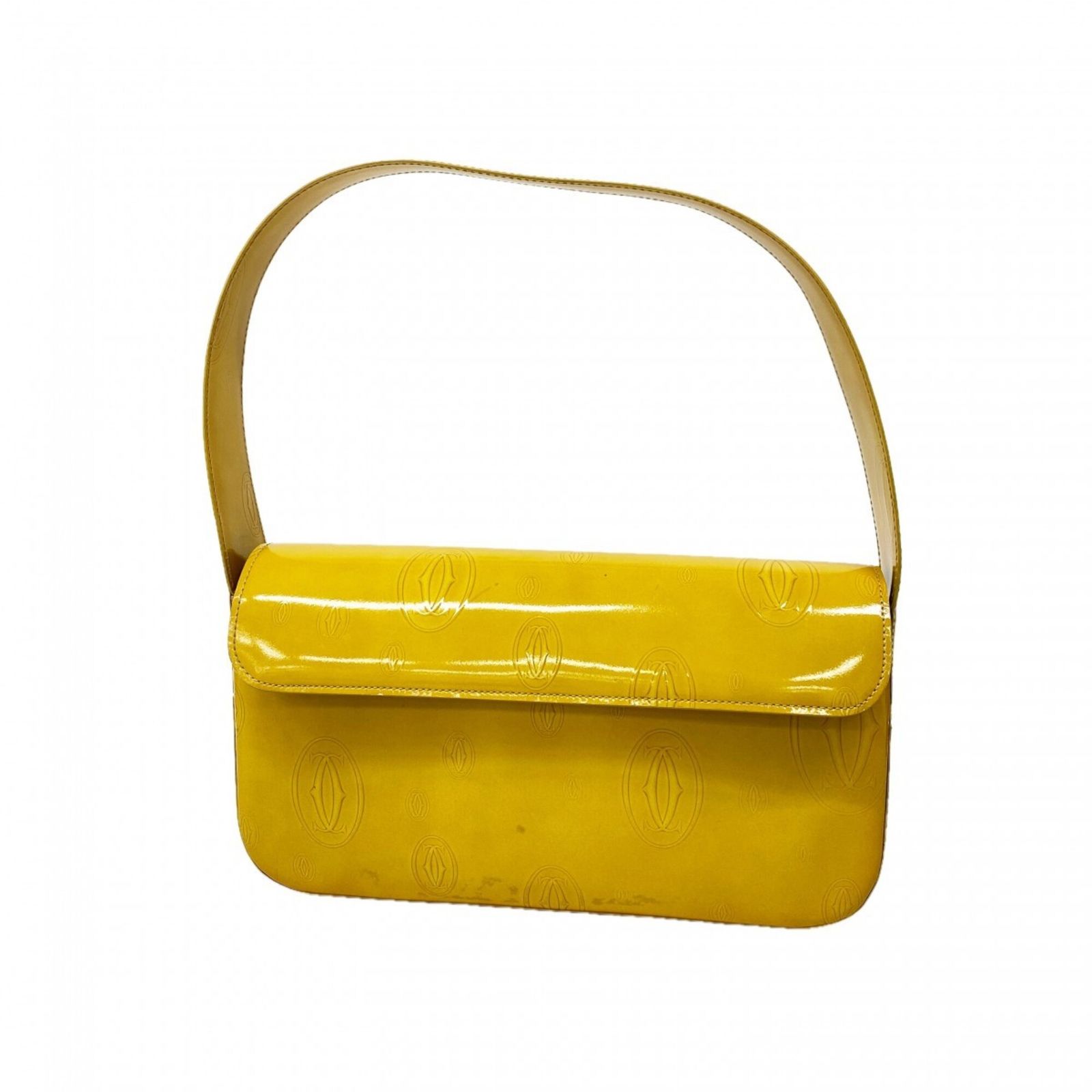 カルティエ(Cartier) カルティエ ハンドバッグ ハッピーバースデー エナメル イエロー レディース P3102579