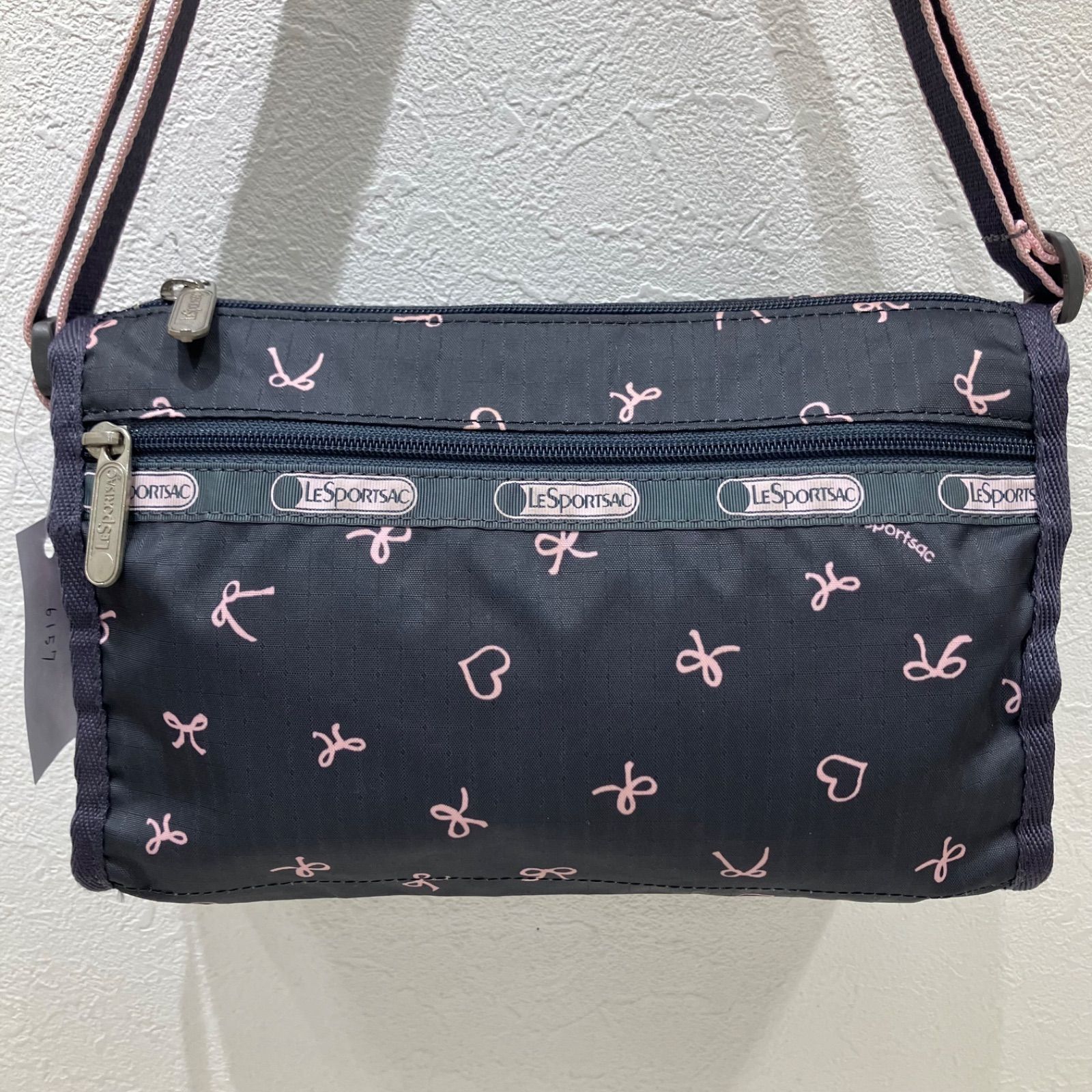 6157 LeSportsac レスポートサック ショルダーバッグ グレー ピンク 