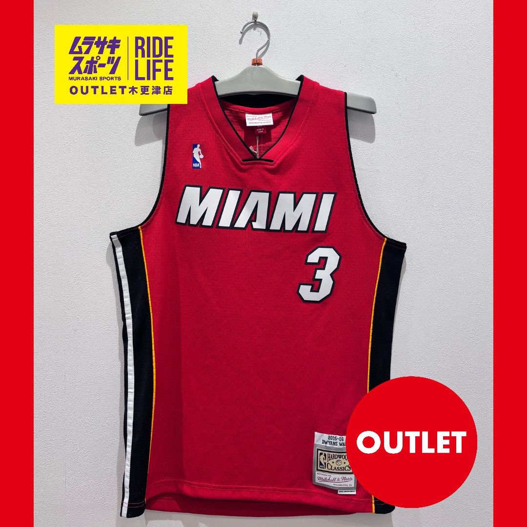【ムラスポOUTLET公式】 新品　NBA　マイアミ・ヒート　ドウェイン・ウェイド　ミッチェル＆ネス　スウィングマン　ジャージ　Miami Heat　2005-06　Mitchell＆Ness　　ムラサキスポーツ　訳あり　OUTLET アウトレット 13,140円