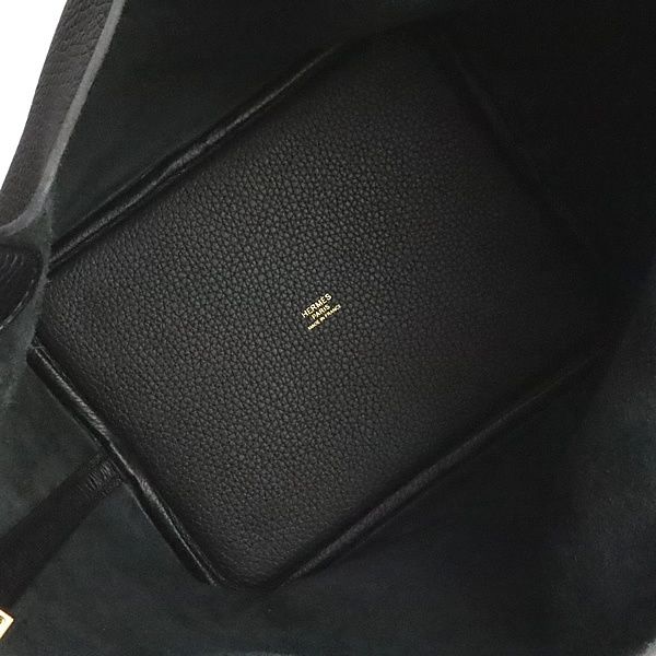 【広尾店】新品 エルメス HERMES ピコタンロックMM　ハンドバッグ トリヨンクレマンス 黒 G金具 G刻印（2026年) 【19566】 広尾店】新品 エルメス HERMES ピコタンロックMM ハンドバッグ