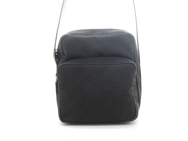 GUCCIGGナイロン　ワンショルダーバッグ　ブラック GUCCI グッチ GGナイロン ショルダーバッグ アウトレット ブラック