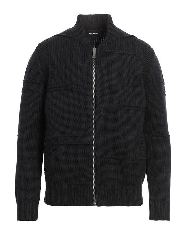 ディースクエアード メンズ アウター カーディガン ファスナー付きニット DSQUARED2 Black ブラック