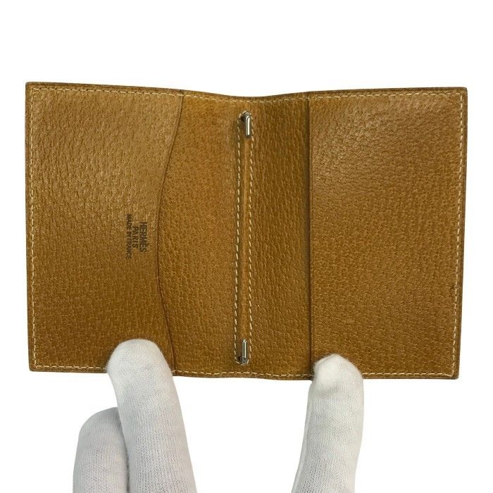 HERMES エルメス アジェンダPM 手帳カバー ユニセックス レザー コンパクト メモ ミニサイズ ブラウン 中古 T1 HERMES エルメス アジェンダPM 手帳カバー ユニセックス レザー