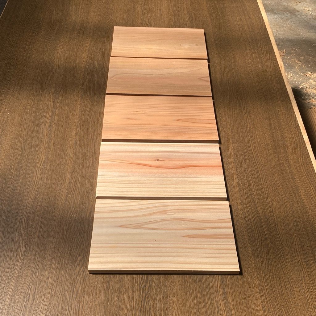 国産杉 板材 175×12×300mm 5枚セット｜天然乾燥 無垢材｜DIY・夏休み