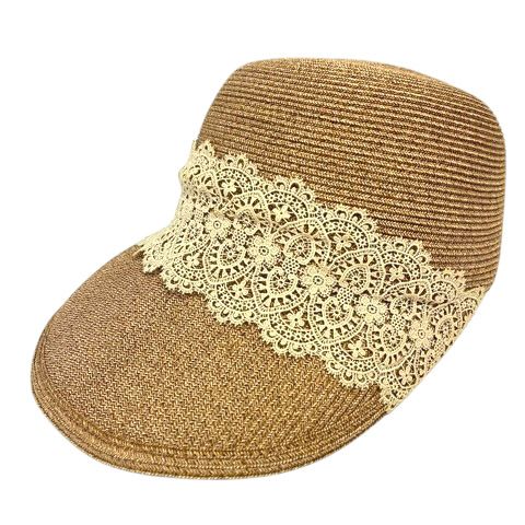【美品】アシーナニューヨーク Athena New 麦わら帽子 レース　現行品 アシーナ ニューヨーク Athena New York 帽子 麦わら帽子 ハット