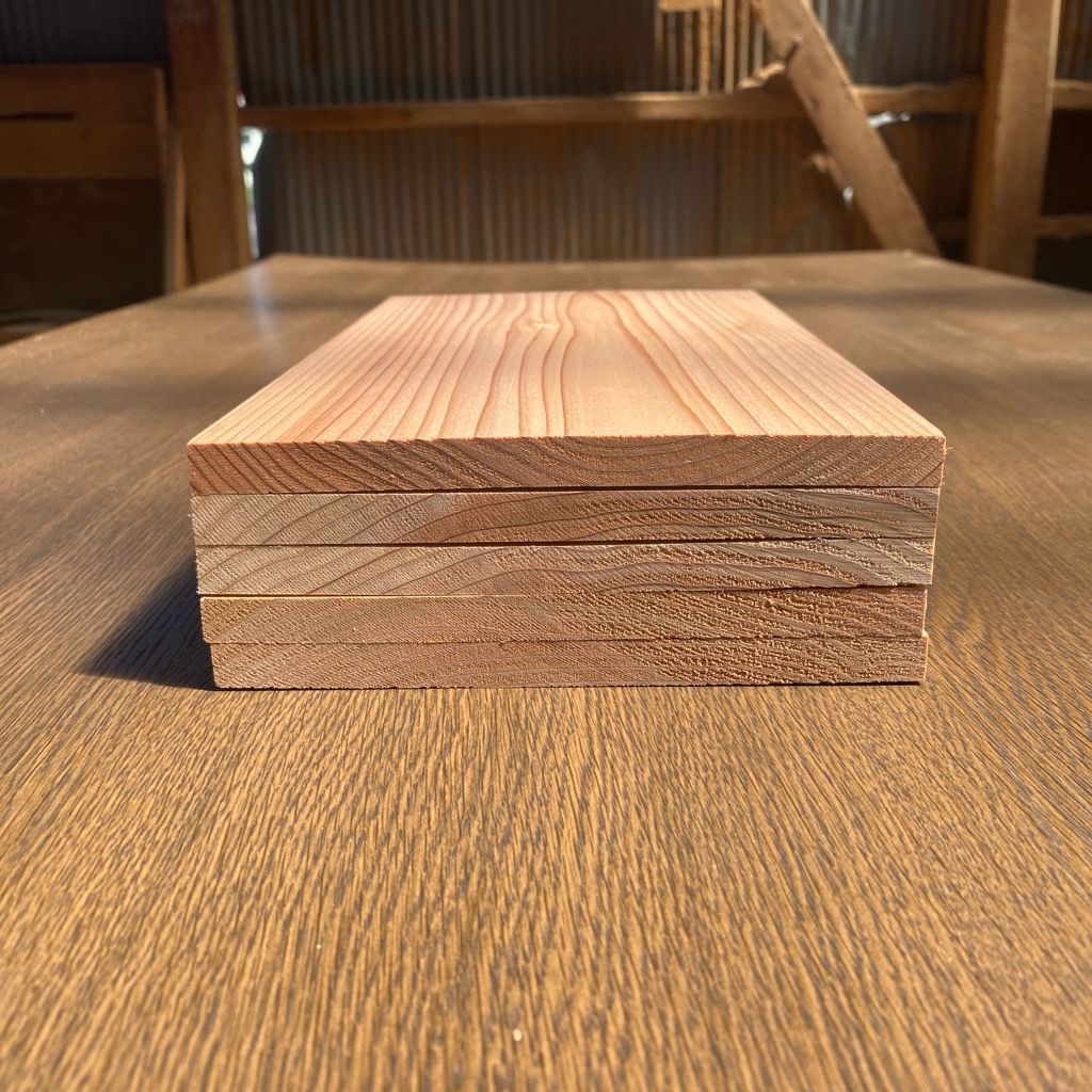 国産杉 板材 175×12×300mm 5枚セット｜天然乾燥 無垢材｜DIY・夏休み