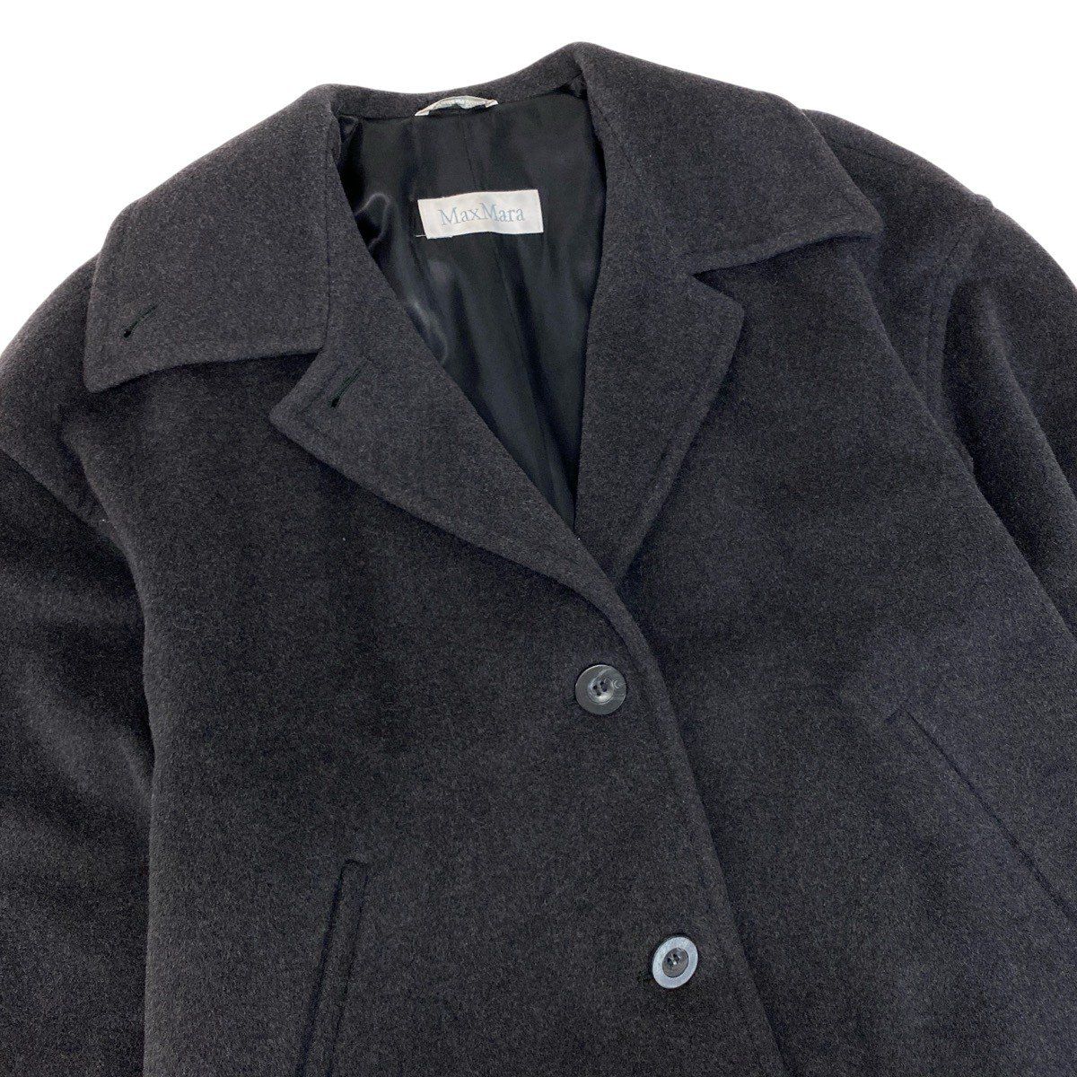 11g15 MaxMara マックスマーラ チェスターコート Aライン ウールコート