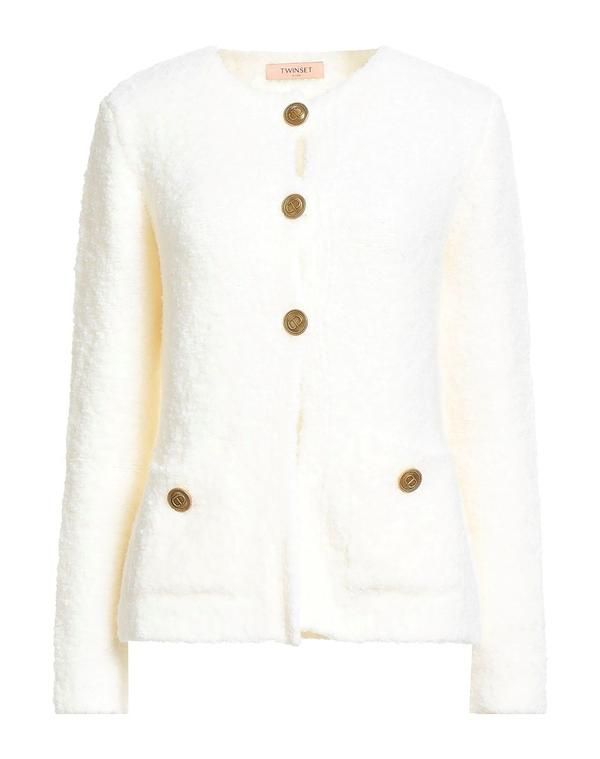 ツインセット レディース アウター カーディガン TWINSET Ivory アイボリー