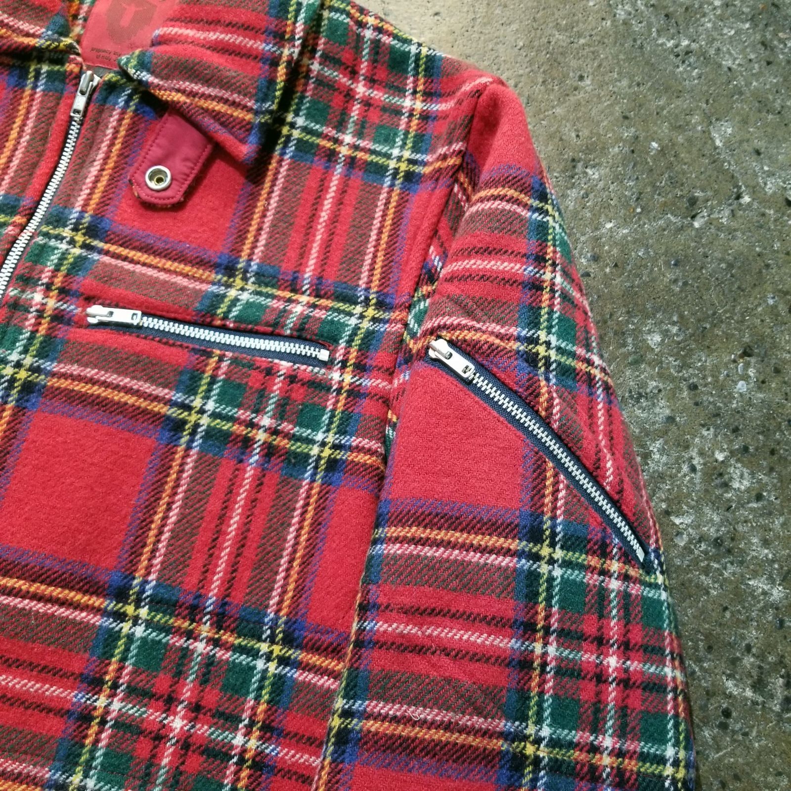 MILKBOY 90s タータンチェック ジップアップコート M ミルクボーイ