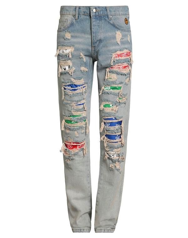 バロー メンズ ボトムス デニムパンツ ジーンズ BARROW Blue ブルー