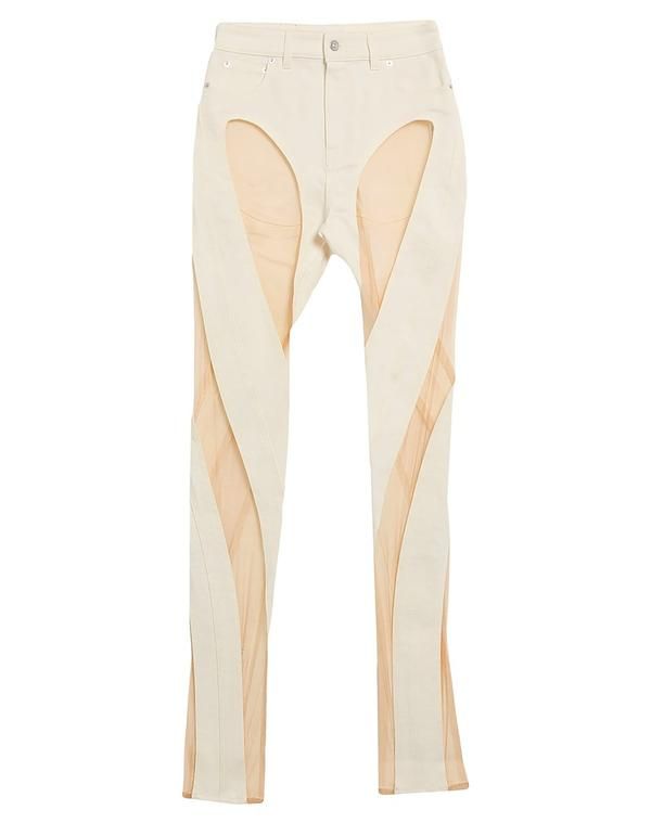 マグラー レディース ボトムス デニムパンツ ジーンズ MUGLER Ivory アイボリー