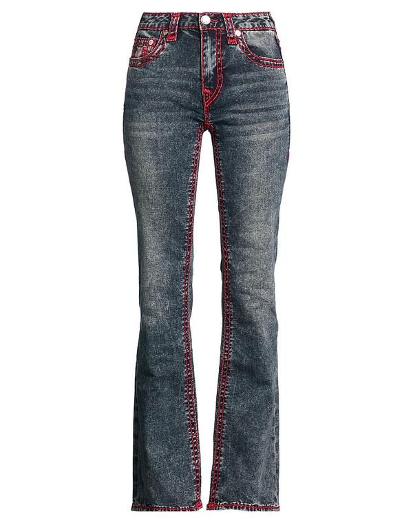 トゥルーレリジョン レディース ボトムス デニムパンツ ジーンズ TRUE RELIGION Black ブラック