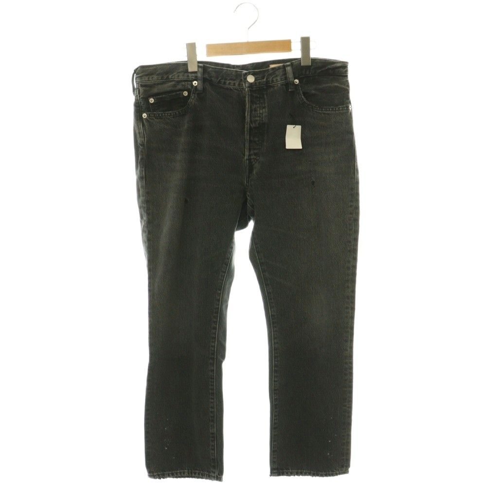 ロンハーマン Ron Herman ARNOLD DENIM PANTS デニムパンツ ジーンズ ストレート ダメージ加工 ボタンフライ 34 チャコールグレー /DO