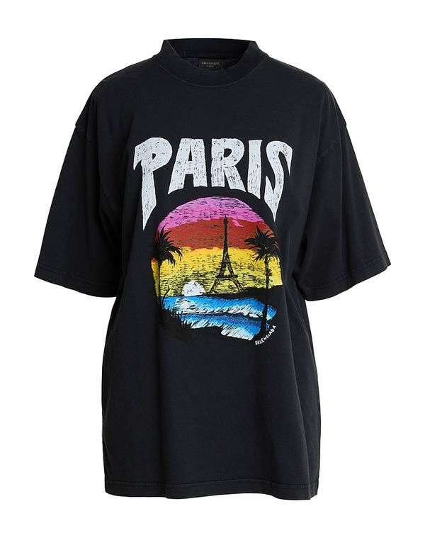 バレンシアガ レディース トップス Tシャツ BALENCIAGA Black ブラック