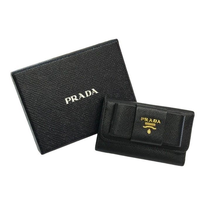 PRADA プラダ 6連キーケース レディース サフィアーノ レザー リボン