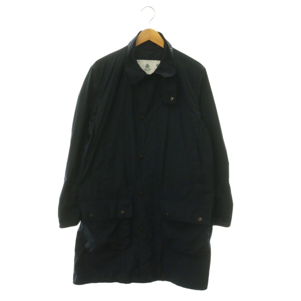 バブアー Barbour ボーダーカジュアルシェイプメモリージャケット ロング ジップアップ スタンドカラー 40 ネイビー MCA0617 /DO