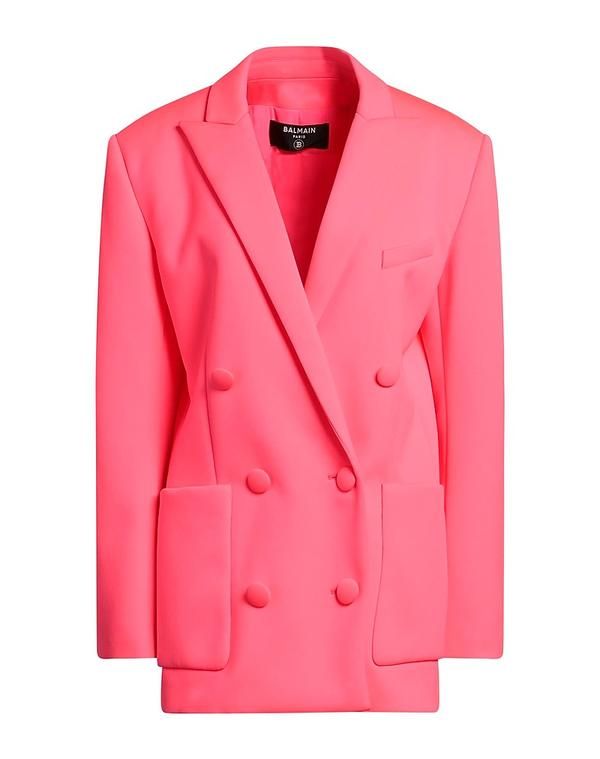 バルマン レディース アウター ジャケット・ブルゾン テーラードジャケット BALMAIN Fuchsia フューシャ