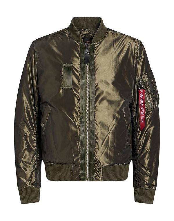ALPHA INDUSTRIES(アルファ) ブルゾン サイズM メンズ - カーキ×ダークグリーン×ダークブラウン 長袖/中綿/リバーシブル/迷彩柄/秋/冬 アルファインダストリーズ メンズ アウター ジャケット・ブルゾン