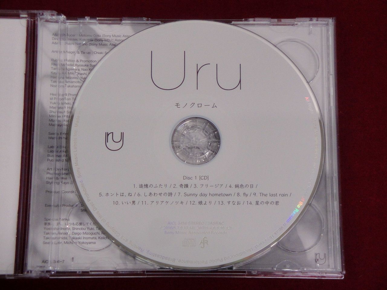 カメ】【邦楽CD】Uru モノクローム (B/カバー盤)＜初回生産限定盤＞CD2