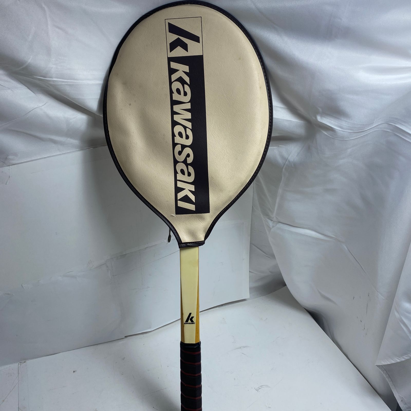 ☆A062728☆ Kawasaki カワサキ 木製テニスラケット ALL MAN H-NO152