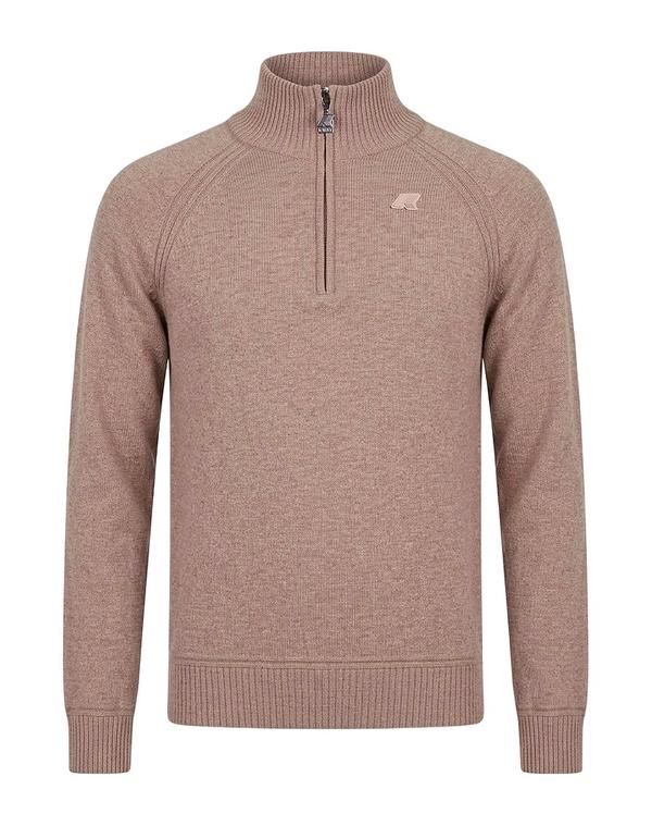 ケイウェイ メンズ アウター カーディガン ファスナー付きニット KWAY Taupe トープ