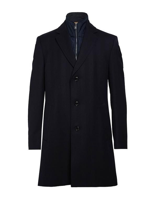 ボス メンズ アウター コート BOSS Midnight Blue ブルー