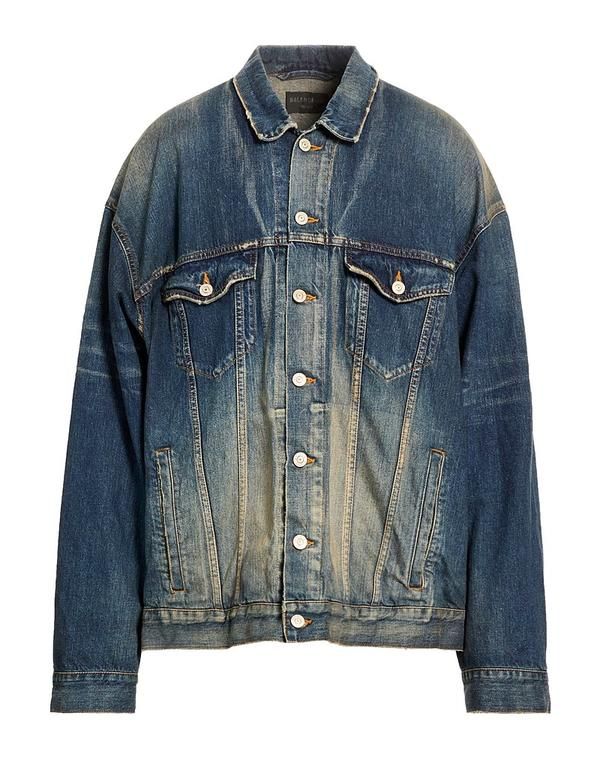 バレンシアガ メンズ アウター ジャケット・ブルゾン デニムブルゾン BALENCIAGA Blue ブルー