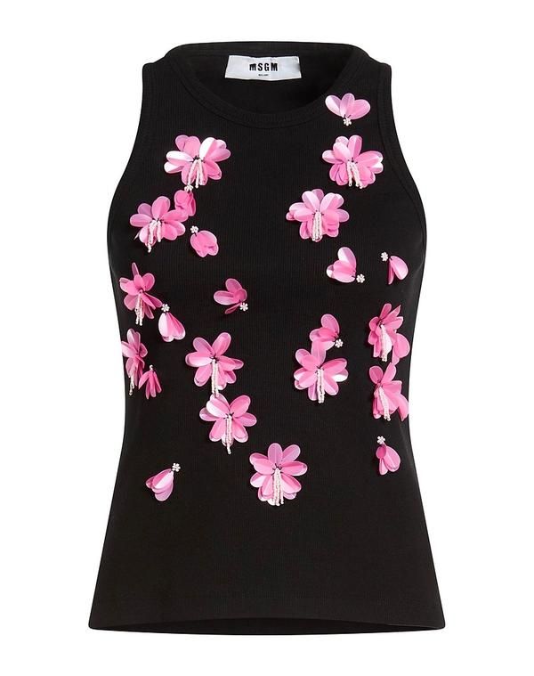 エムエスジイエム レディース トップス シャツ タンクトップ MSGM Black ブラック
