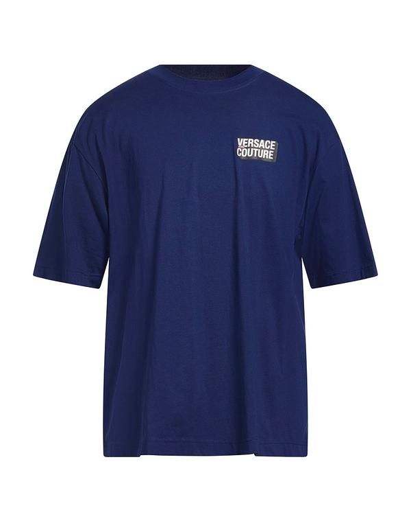 ヴェルサーチ メンズ トップス Tシャツ VERSACE JEANS COUTURE Navy ネイビー