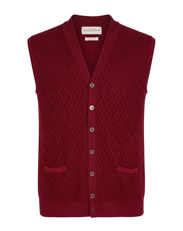 バランタイン メンズ トップス シャツ ニットベスト BALLANTYNE Bordeaux