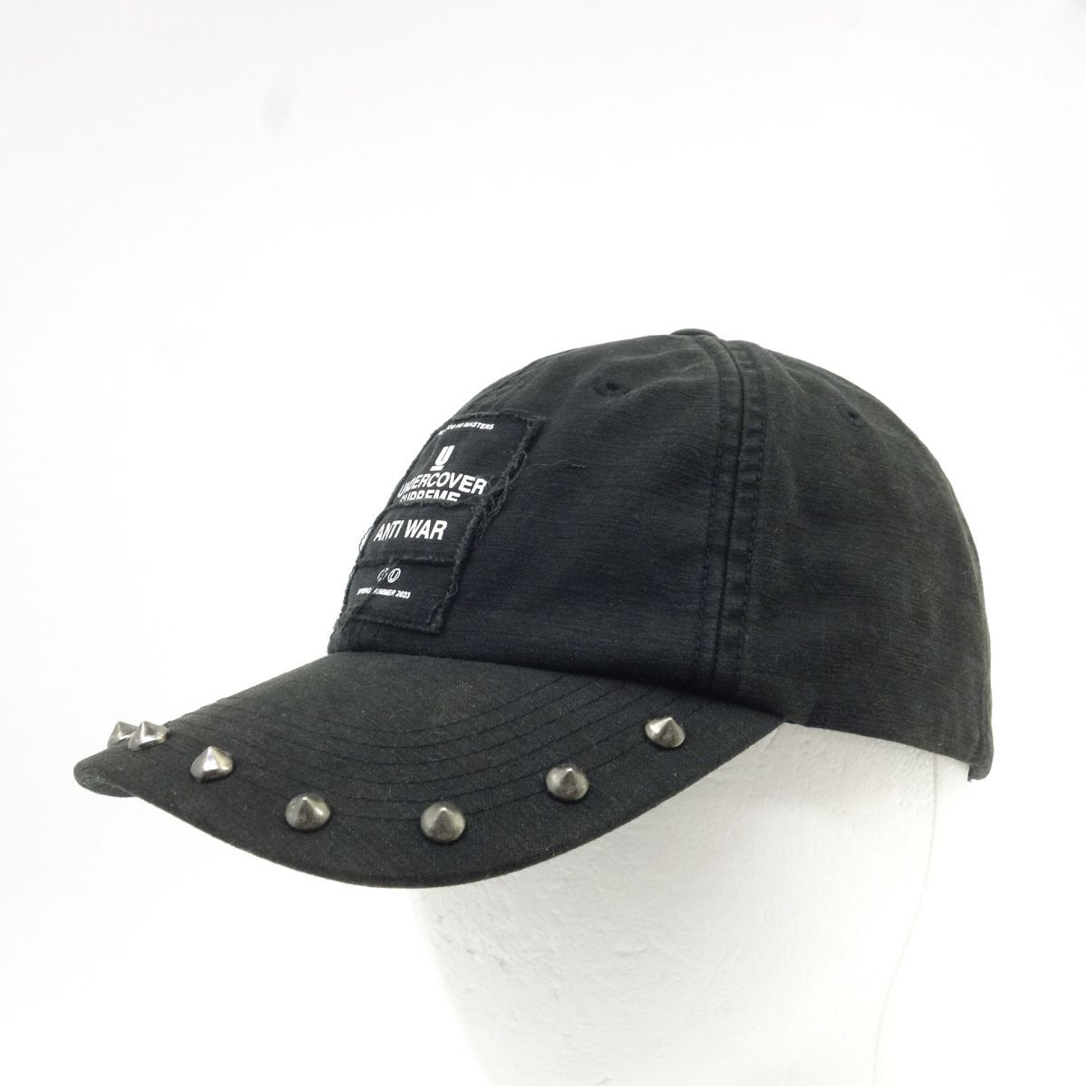 Supreme × UNDERCOVER シュプリーム アンダーカバー Studded 6-Panel キャップ ブラック フリーサイズ ※中古