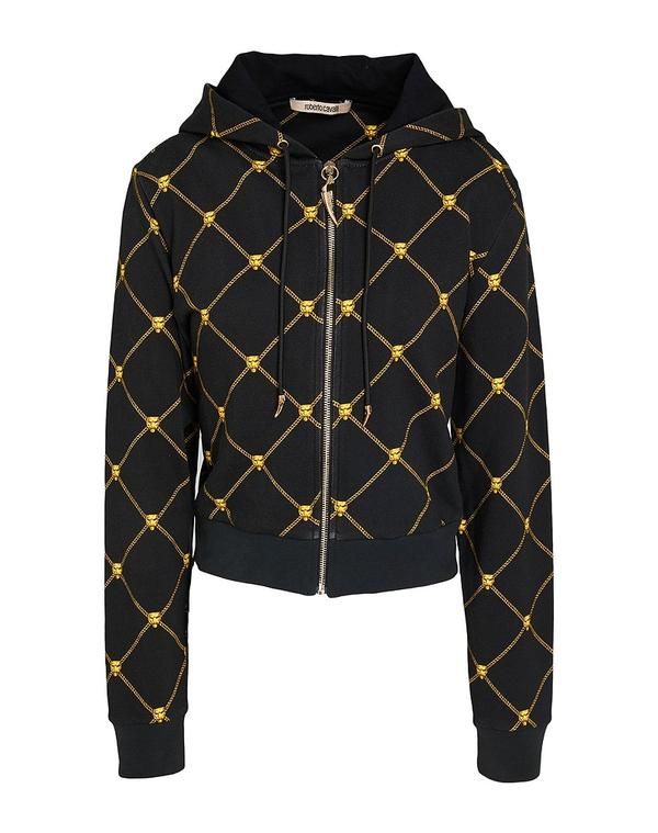 ロベルトカヴァリ レディース アウター パーカー・スウェット ROBERTO CAVALLI Black ブラック 82,390円