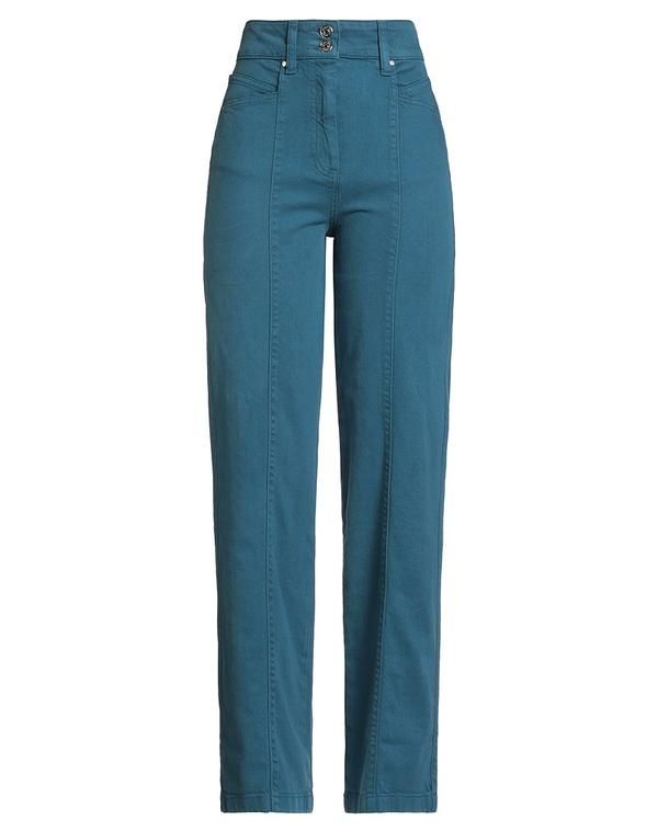 ボス レディース ボトムス デニムパンツ フレアワイドレッグ BOSS Deep Teal ティール