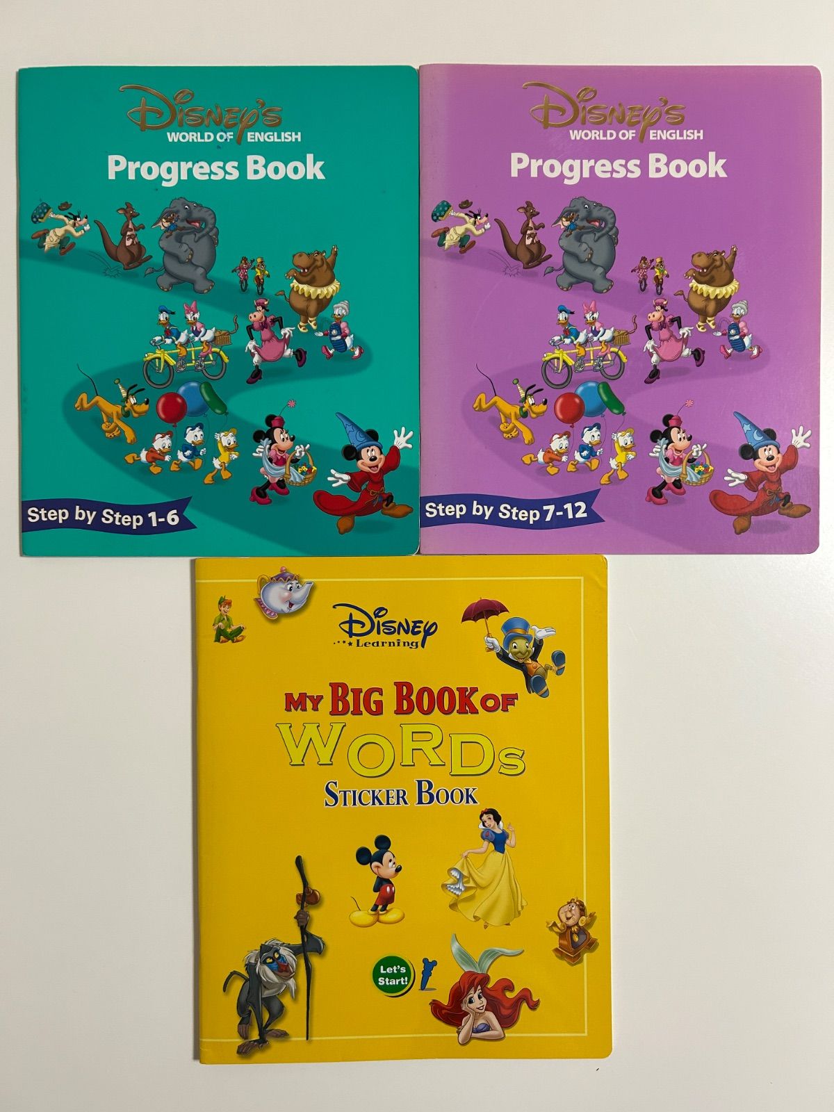 ディズニー英語システム DWE Progress Book 1-6 7-12 ステッカーブック