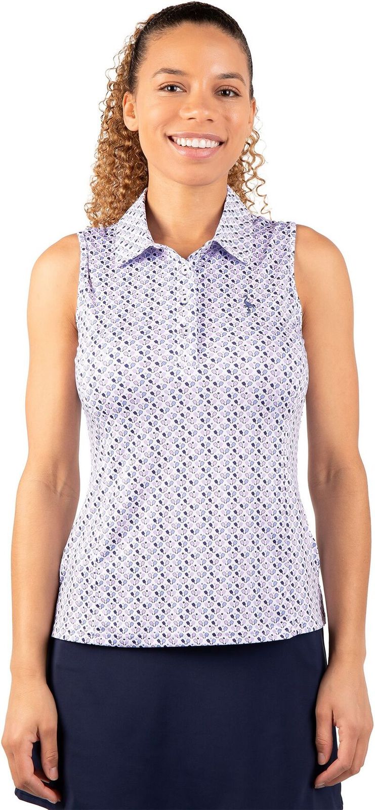 テーラーバード レディース トップス ポロシャツ ノースリーブ TailorByrd Womens Pickleball Sleeveless Polo White ホワイト