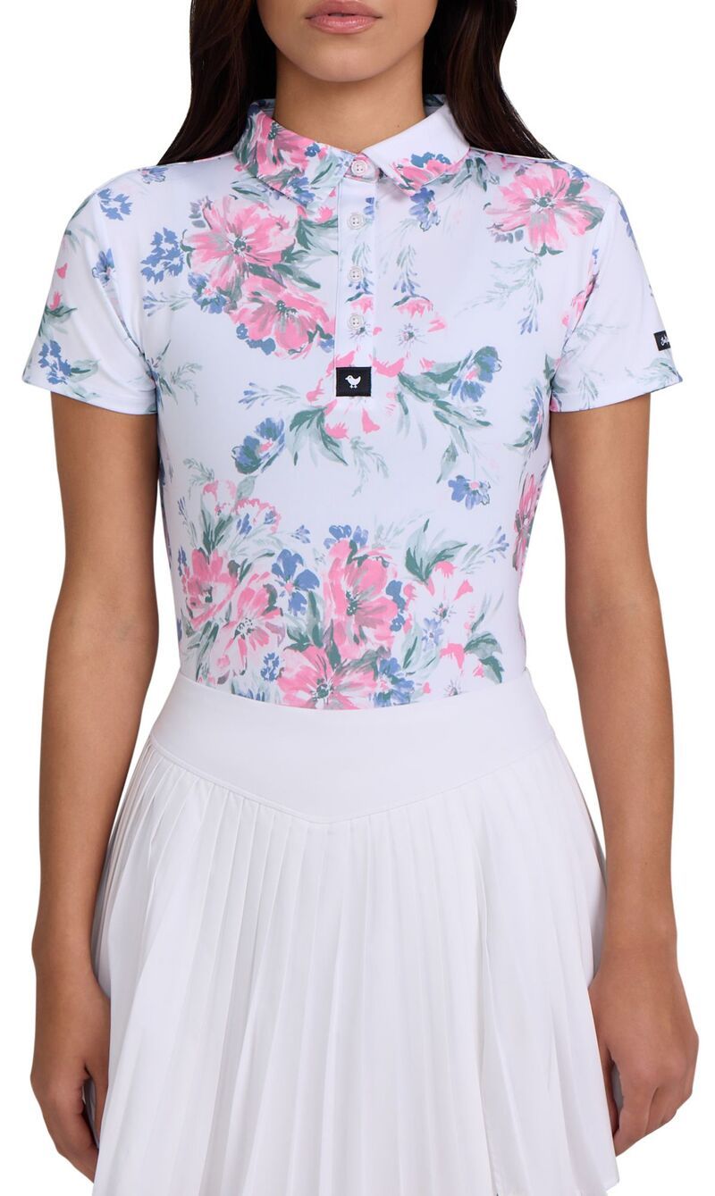 バッドバーディー レディース トップス ポロシャツ Bad Birdie Womenshort Sleeve Performance Golf Polo Spring Showers