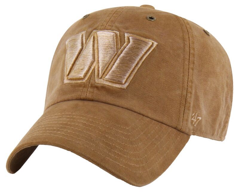 カーハート レディース アクセサリー 帽子 Carhartt x 47 Adult Washington Commanders Brown Dyed Clean Up Hat NoColor ブラウン