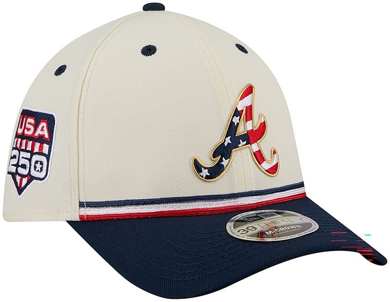 ニューエラ レディース アクセサリー 帽子 New Eradult Atlanta Braves 4th of July 39Thirty Stretch Fit Hat NoColor