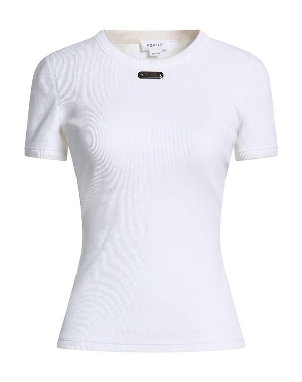マックイーン レディース トップス Tシャツ MCQUEEN White ホワイト