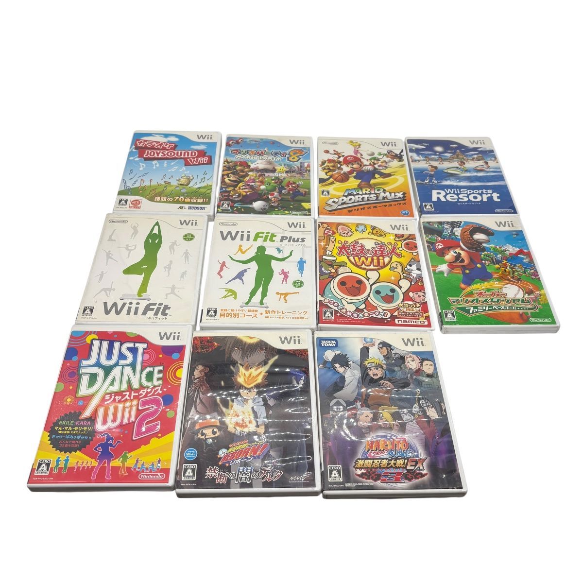 ♪0204 Wii ソフト まとめ ジャンク品 11点セット中古 カセット ナルト