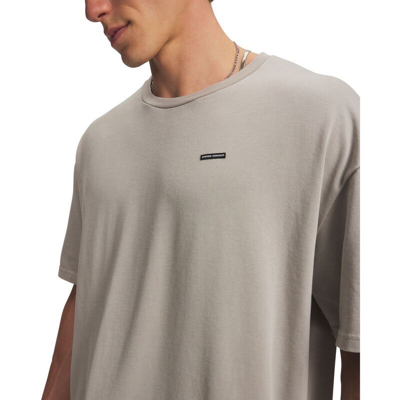 アンダーアーマー メンズ トップス Tシャツ Under Armour Mens Heavyweight Oversized Washort Sleeve TShirtimberwolf Taupe