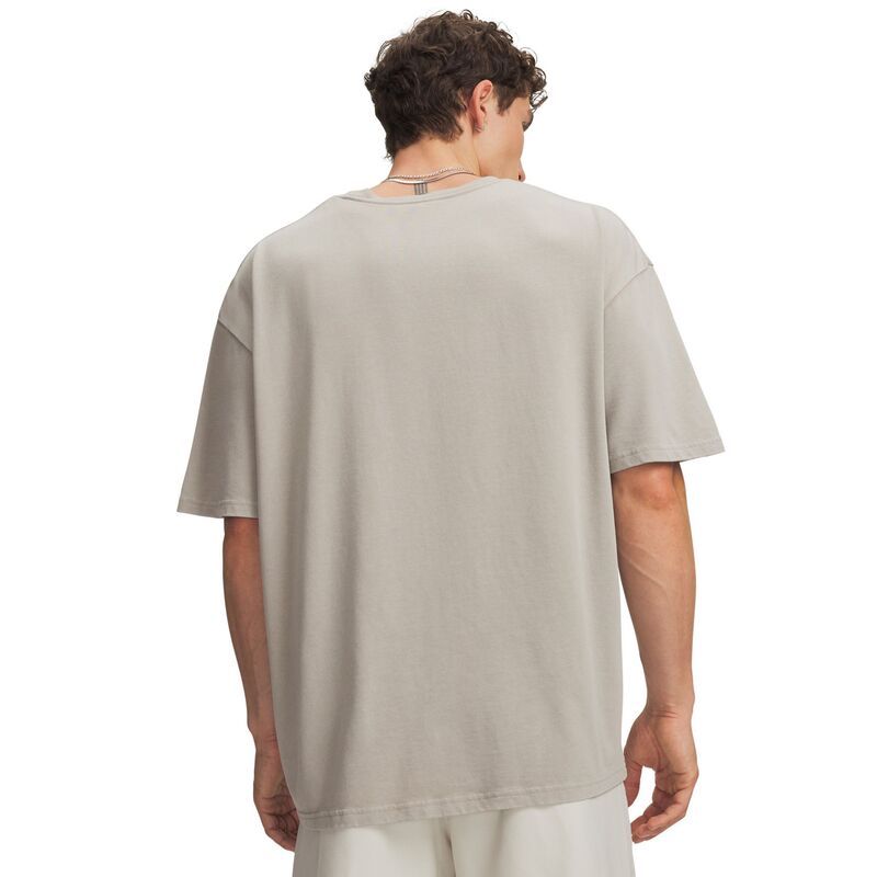 アンダーアーマー メンズ トップス Tシャツ Under Armour Mens Heavyweight Oversized Washort Sleeve TShirtimberwolf Taupe