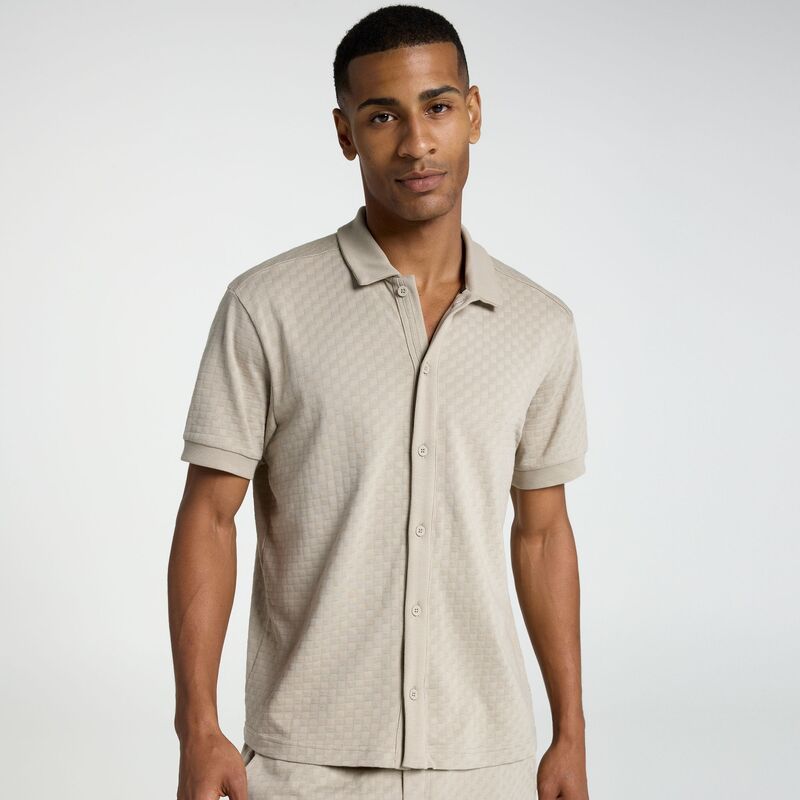 ヴァースト メンズ アウター ジャケット・ブルゾン シャツ ニット VRST Mens Textu red Knit Shirt Light Greige 19,595円