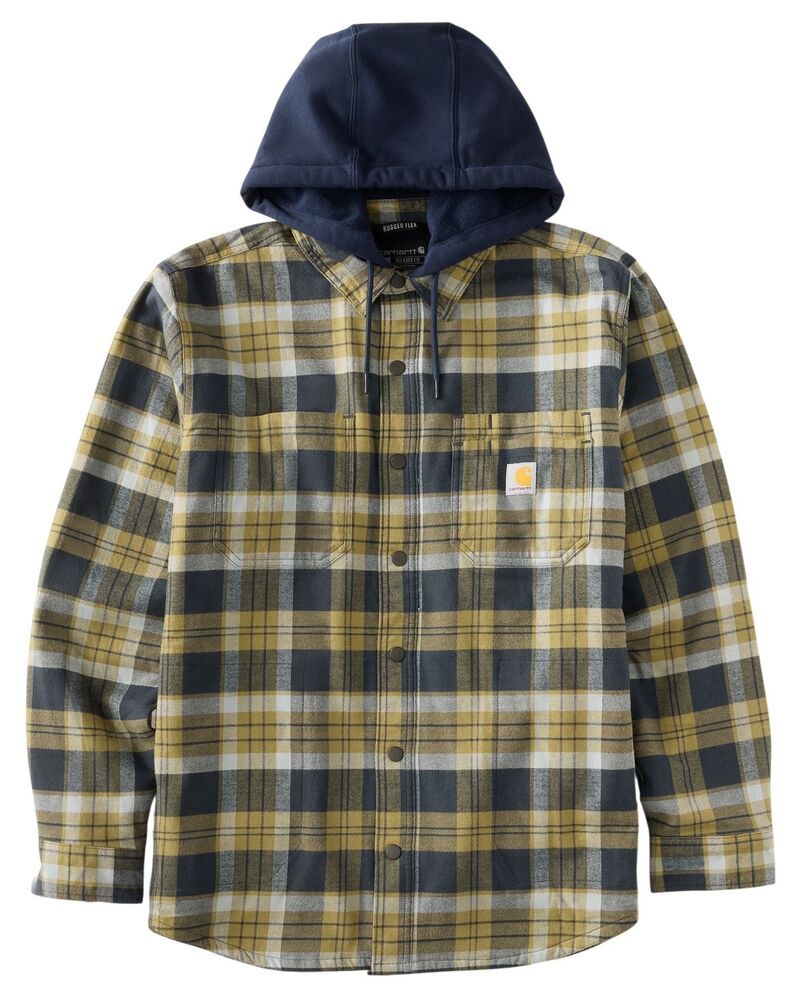 カーハート メンズ アウター ジャケット・ブルゾン シャツ Carhartt Mens Hooded Flannel Shirt Jacket Blue Cove ブルー