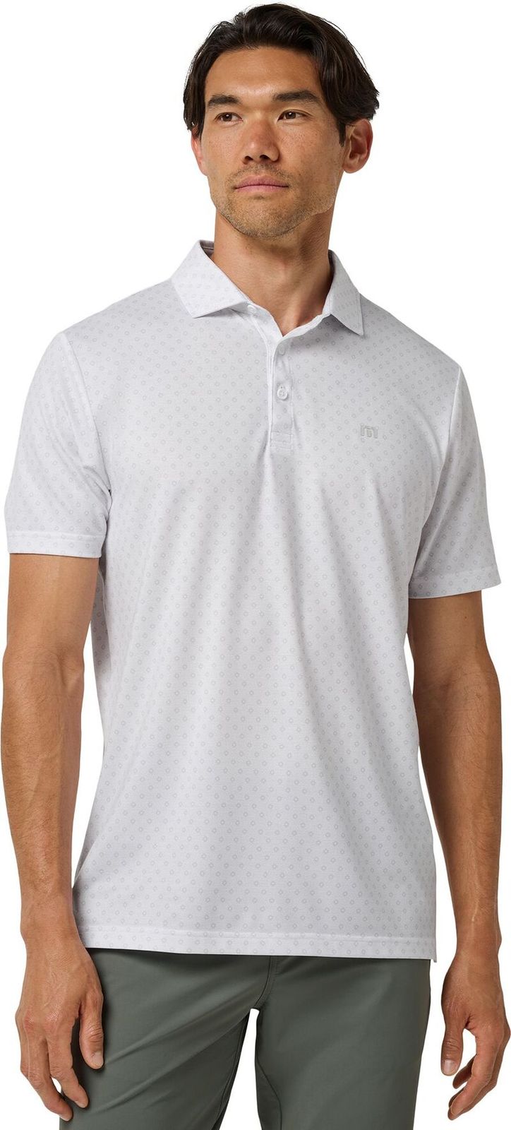 トラビスマヒュー メンズ トップス ポロシャツ TravisMathew Mens Final Drive Geo Golf Polo White ホワイト