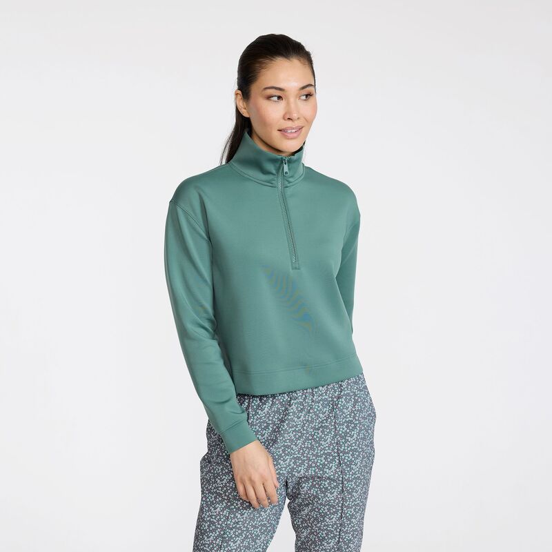 バッドバーディー レディース アウター ジャケット・ブルゾン Bad Birdie Womens At Ease Golf 14 Zip Dark Forest フォレスト